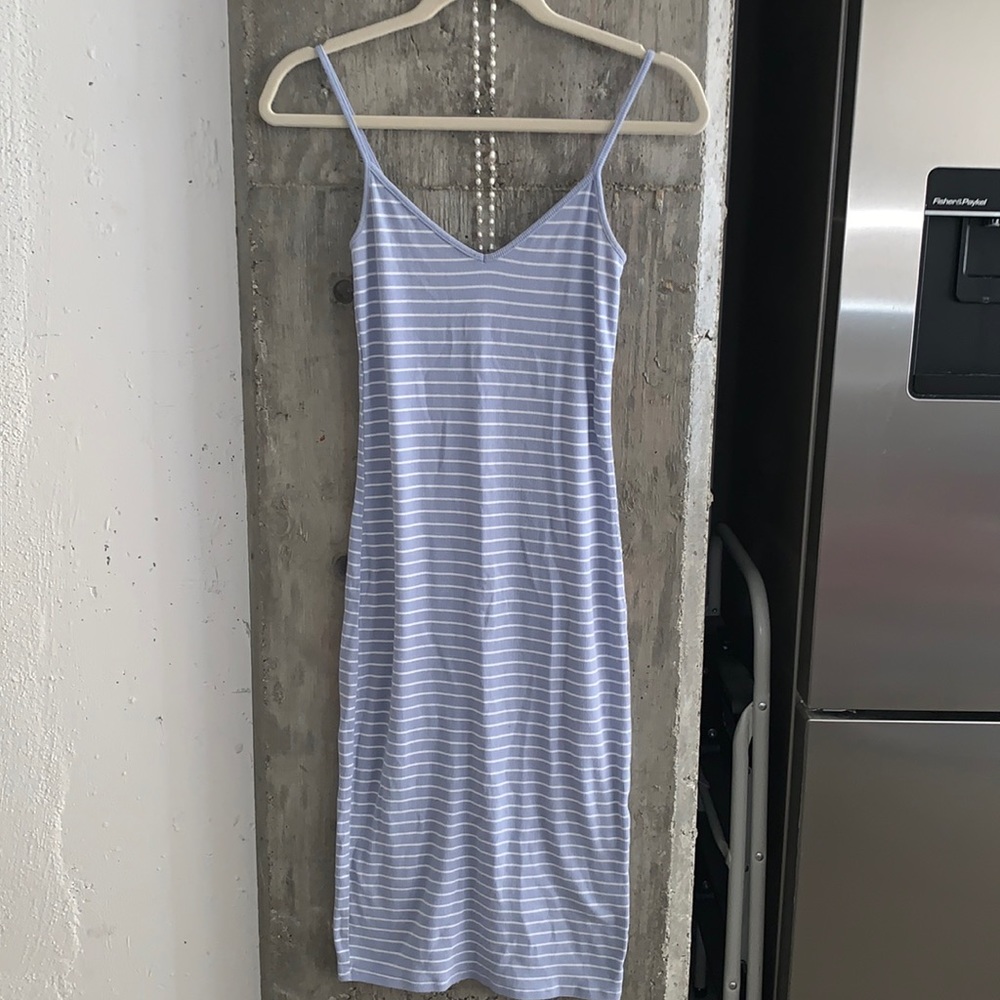 Striped V-Neck Dress